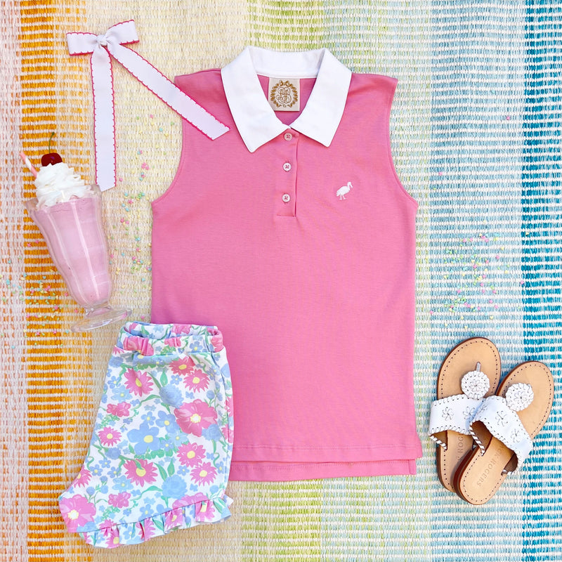 Paige's Proper Polo - Hamptons Hot Pink with Worth Avenue White