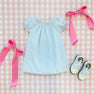 Sandy Smocked Dress - Buckhead Blue with Hamptons Hot Pink