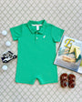 Sir Proper's Romper - Kiawah Kelly Green with Bellport Butter Yellow Stork