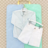 Dean's List Dress Shirt - Sea Island Seafoam and Beale Street Blue Windowpane with Beale Street Blue Stork