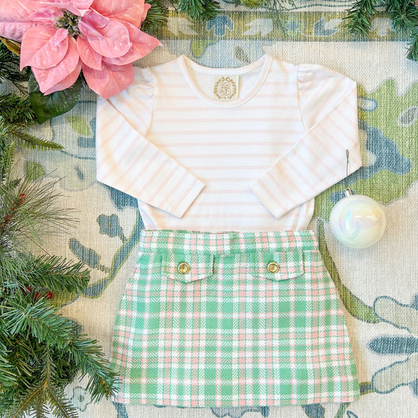 Long Sleeve Penny's Play Shirt & Onesie - Palm Beach Pink Stripe