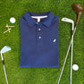 Croquet Party Polo (Men) - Nantucket Navy with Worth Avenue White Stork