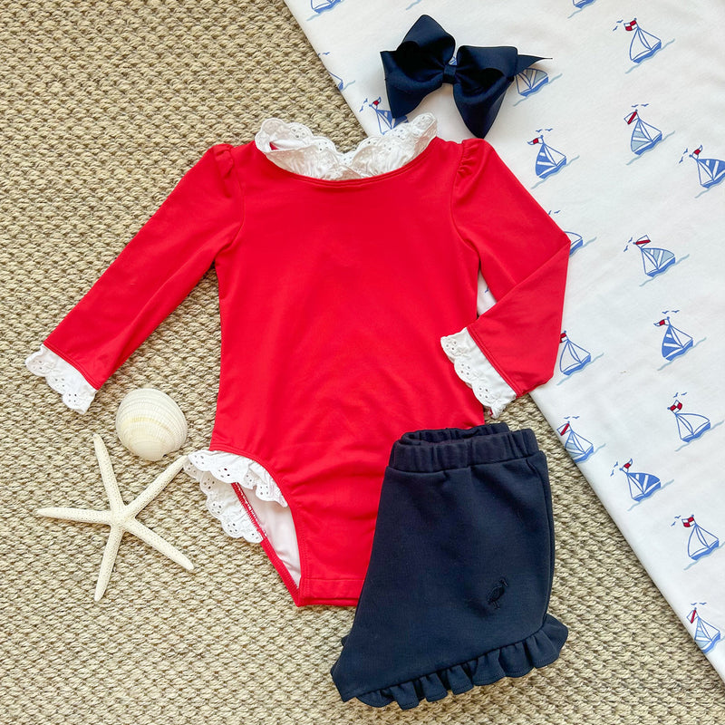 Shelby Anne Shorts - Nantucket Navy with Nantucket Navy Stork