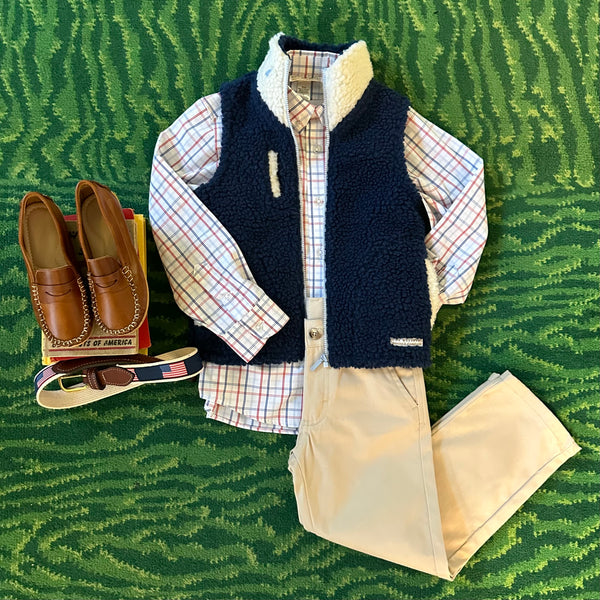 Van Camp Vest - Nantucket Navy with Palmetto Pearl and Barrington Blue Stork