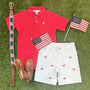 Prim & Proper Polo & Onesie - Richmond Red with Worth Avenue White Stork