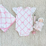 Baby Buggy Blanket - Belle Meade Bow with Pier Party Pink