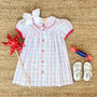 Tabitha's Teacher's Pet Dress - Whitehall Windowpane with Richmond Red