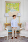 Prep School Pants - Keeneland Khaki with Nantucket Navy Stork