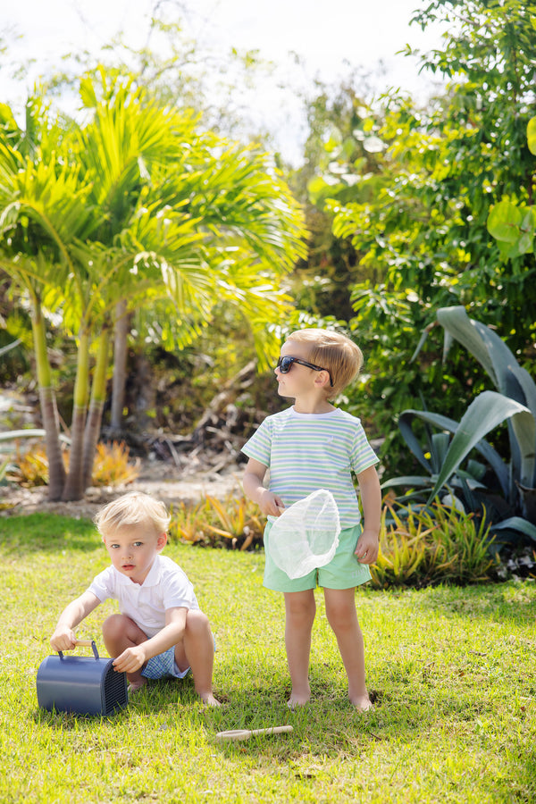 Sheffield Shorts - Grace Bay Green with Saratoga Stone Stork