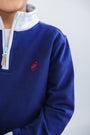 Hayword Half-Zip - Nantucket Navy with Buckhead Blue Trim & Richmond Red Stork