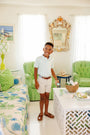 Prim & Proper Polo & Onesie - Sea Island Seafoam with Beale Street Blue Multicolor Stork