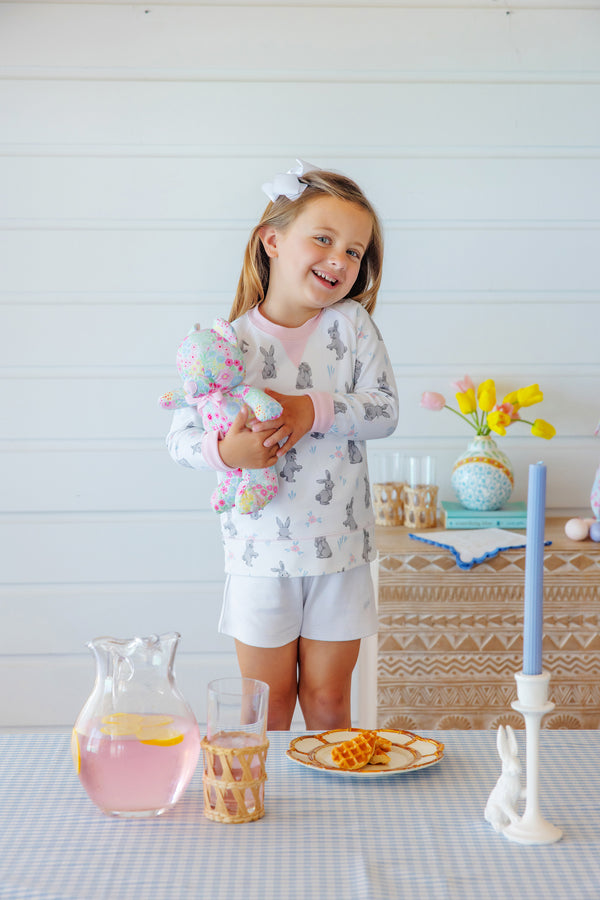 Shipley Shorts - Worth Avenue White with Bow & Stork