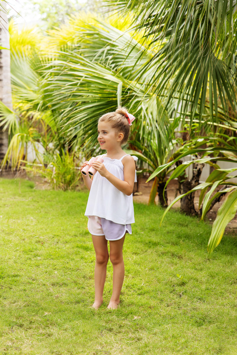 Colorblock Cheryl Shorts - Palm Beach Pink and Lauderdale Lavender