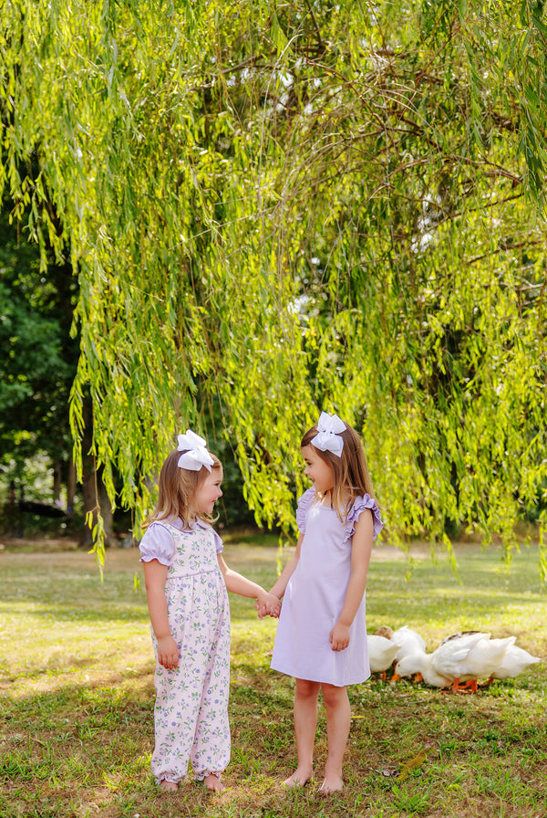 Maude's Peter Pan Collar Shirt & Onesie (Short Sleeve Pima) - Lauderdale Lavender