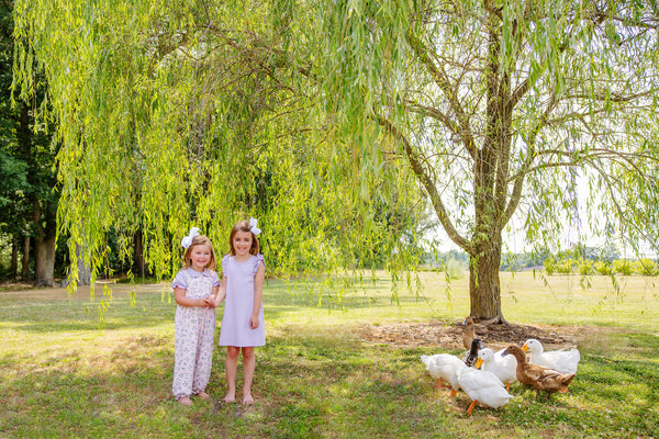 Maude's Peter Pan Collar Shirt & Onesie (Short Sleeve Pima) - Lauderdale Lavender