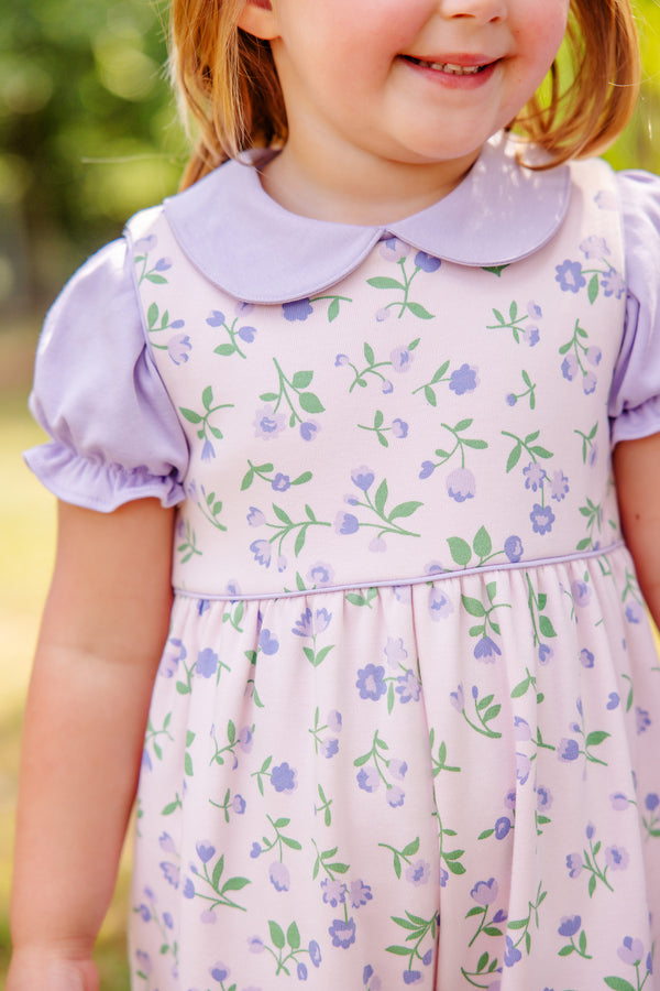 Maude's Peter Pan Collar Shirt & Onesie (Short Sleeve Pima) - Lauderdale Lavender