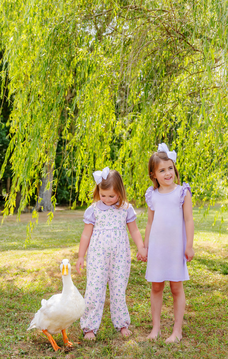 Maude's Peter Pan Collar Shirt & Onesie (Short Sleeve Pima) - Lauderdale Lavender