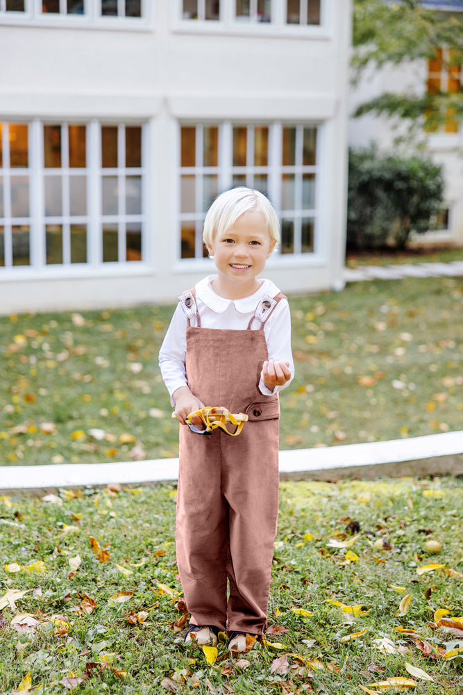 Peter Pan Collar Shirt & Onesie (Long Sleeve Woven) - Worth Avenue White