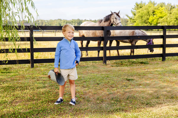 Hayword Half-Zip - Sunrise Blvd. Blue with Kennedy Cruise Stripe with Beale Street Blue Stork