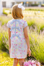 Betts Bow Dress - Merry Little Meadow with Beale Street Blue