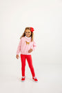 Isabelle's Intarsia Sweater - Hamptons Hot Pink with Dog Intarsia