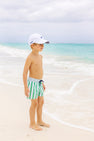 Turtle Bay Trunks - Kiawah Kelly Green Stripe with Buckhead Blue