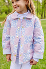 Kendall Quilted Coat - Cobble Court Quilt with Brass Buttons Microdot Lining