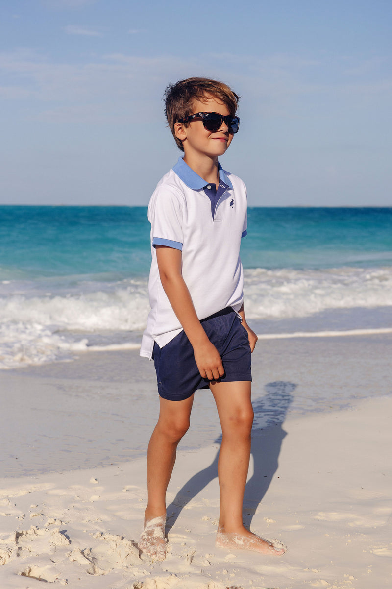 Sheffield Shorts - Nantucket Navy with Keeneland Khaki Stork