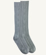 Jefferies Cable Knit Knee Socks - Gray