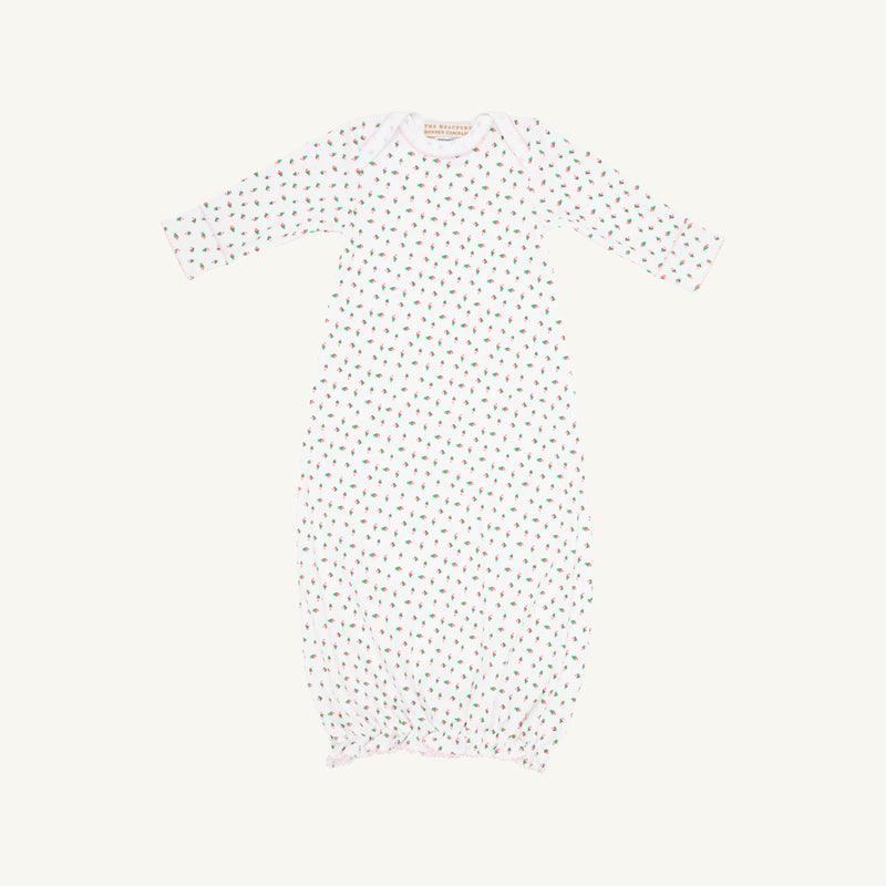 Adorable Everyday Gown - Port Royal Rosebud with Worth Avenue White