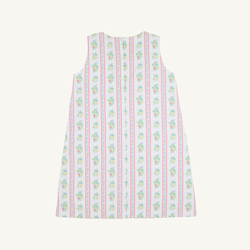 Annie Apron Dress - Argonne Forest Flowers (White)