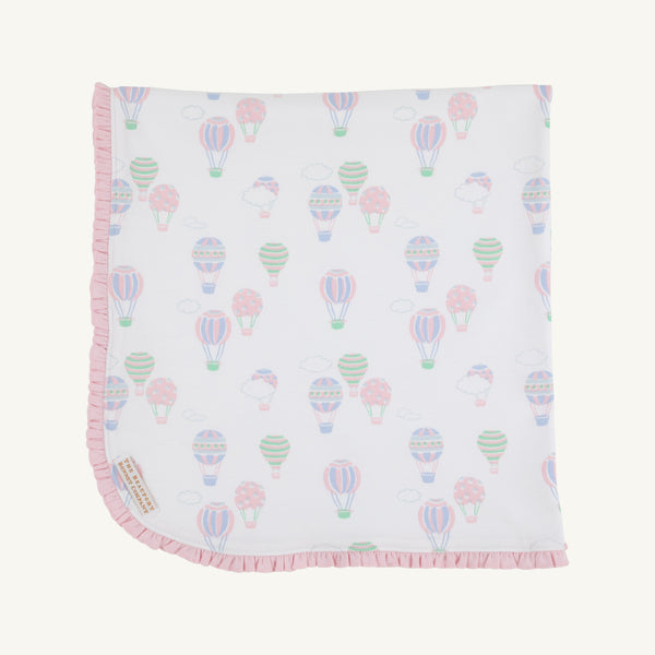 Baby Buggy Blanket - Up Up and Away (Pink) with Palm Beach Pink