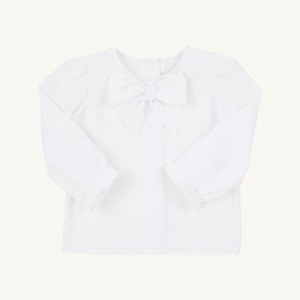 Beatrice Bow Blouse & Onesie - Worth Avenue White