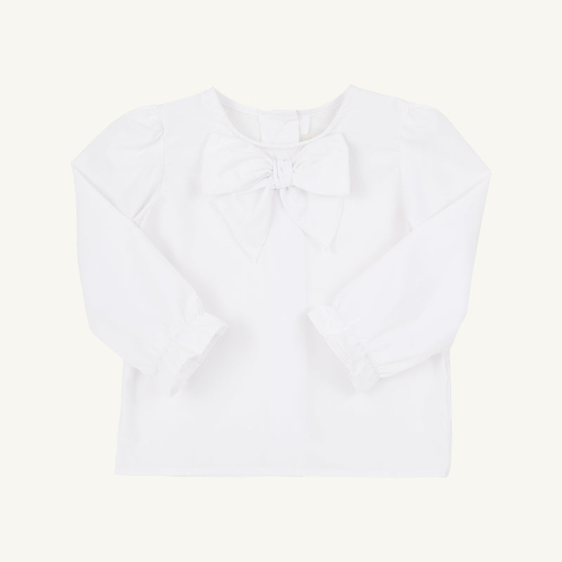 Beatrice Bow Blouse & Onesie - Worth Avenue White