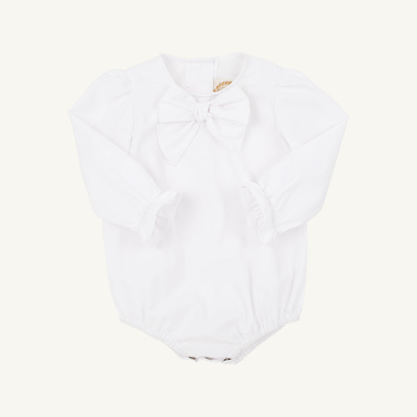 Beatrice Bow Blouse & Onesie - Worth Avenue White