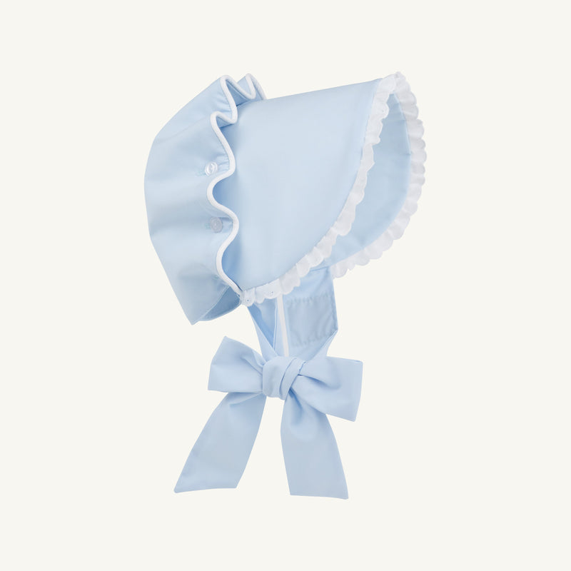 Bellefaire Bonnet - Buckhead Blue with Worth Avenue White Eyelet