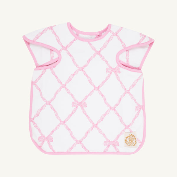 Big Bite Bib - Belle Meade Bow with Pier Party Pink