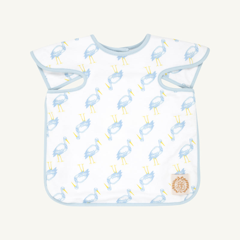 Big Bite Bib - Sir Proper Stork with Buckhead Blue