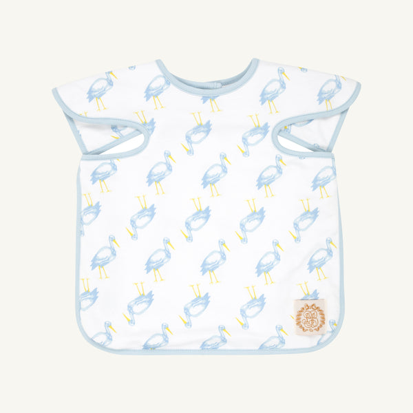 Big Bite Bib - Sir Proper Stork with Buckhead Blue