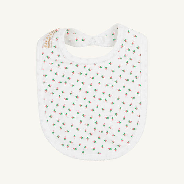 Burp Me Bib - Port Royal Rosebud with Worth Avenue White