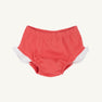 Byrde Bloomers - Parrot Cay Coral with Worth Avenue White Ruffle