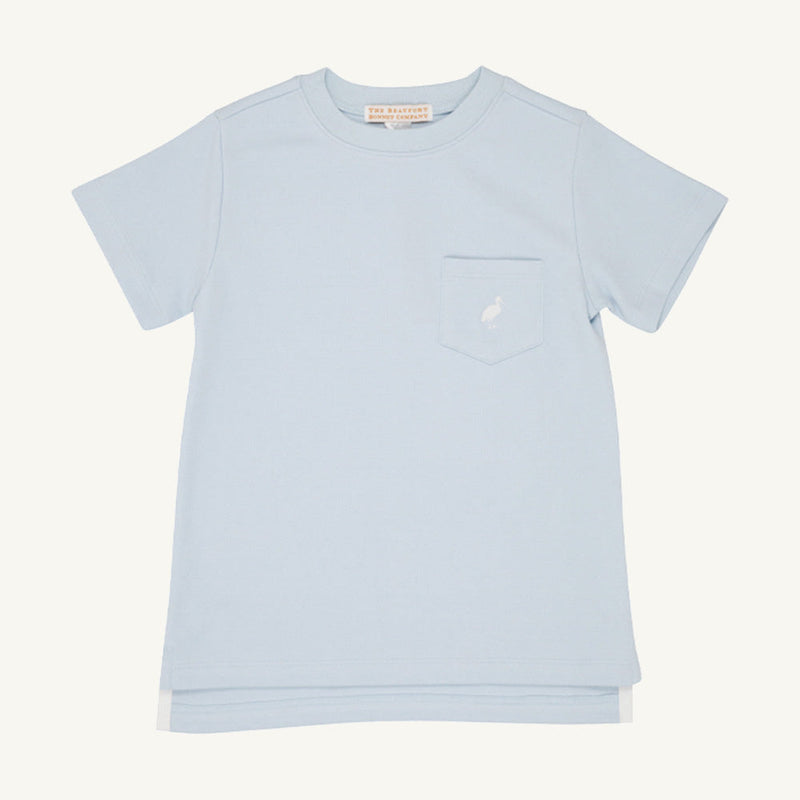 Carter Crewneck - Buckhead Blue with Worth Avenue White Stork