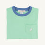 Carter Crewneck - Grace Bay Green with Barbados Blue & Multicolor Stork