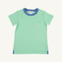 Carter Crewneck - Grace Bay Green with Barbados Blue & Multicolor Stork