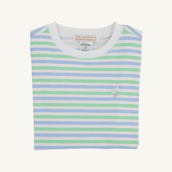 Carter Crewneck - Kennedy Cruise Stripe with Multicolor Stork