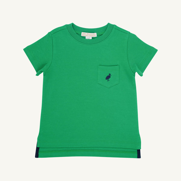 Carter Crewneck - Kiawah Kelly Green with Nantucket Navy Stork