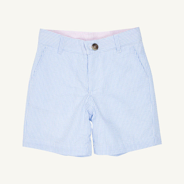 Charlie's Chinos - Breakers Blue Seersucker with Breakers Blue Stork