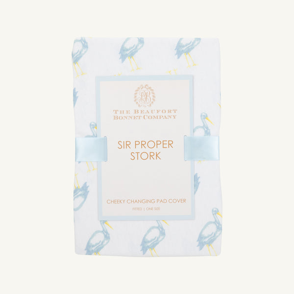 Cheeky Changing Pad Cover - Sir Proper Stork