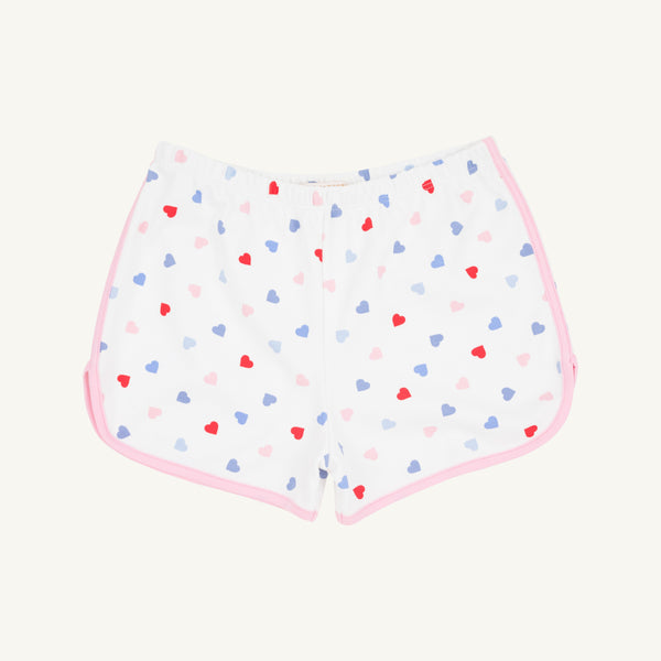 Cheryl Shorts - Happy Hearts with Pier Party Pink