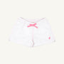 Cheryl Shorts - Worth Avenue White with Hamptons Hot Pink Stitching & Stork